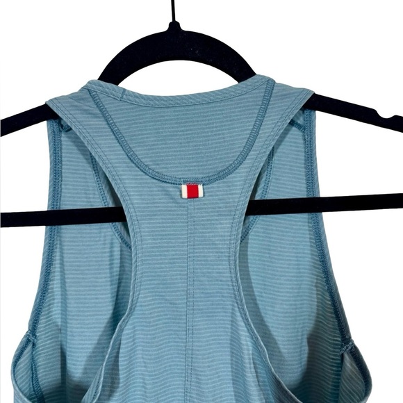 Tracksmith Horizon Racerback Dri-Release Lightweight Tank in Stonewash Stripe - Picture 4 of 7